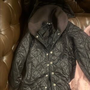 Kids Quilted Black Jacket